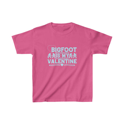 Bigfoot Is My Valentine - Kids Heavy Cotton™ Tee - Bigfoot Bigheart Studio