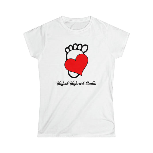 Bigfoot Bigheart Studio Logo - Women's Softstyle Tee - Bigfoot Bigheart Studio