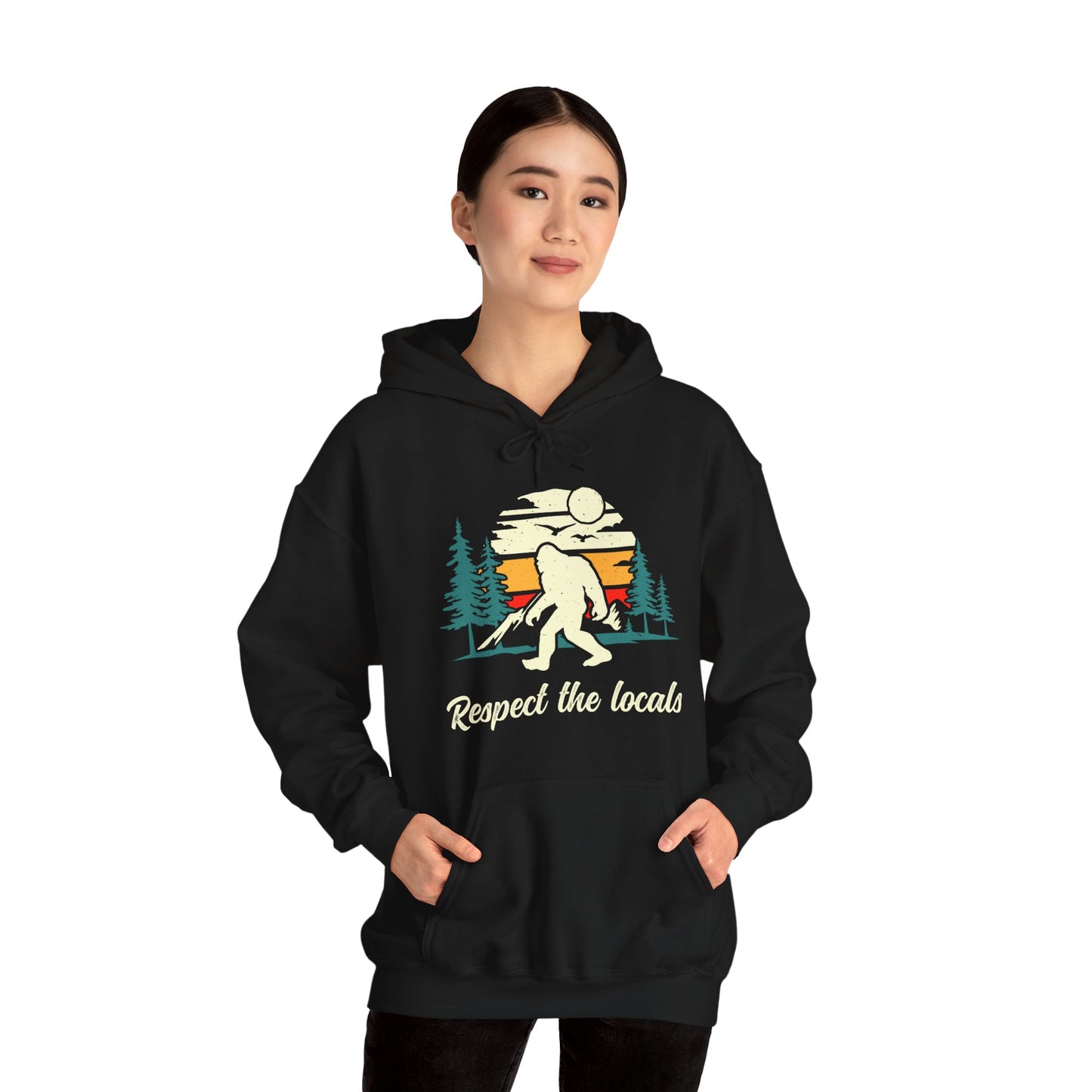 Respect the Locals - Bigfoot | Unisex Heavy Blend Hooded Sweatshirt