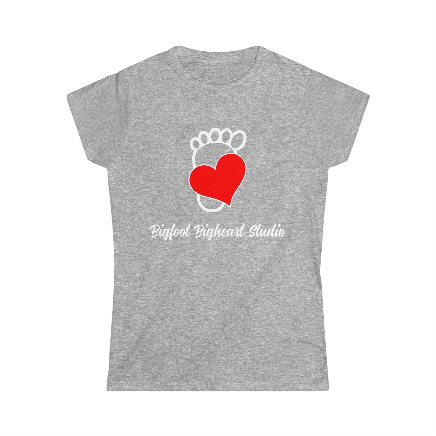 Bigfoot Bigheart Studio Logo - Women's Softstyle Tee - Bigfoot Bigheart Studio