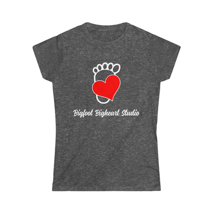 Bigfoot Bigheart Studio Logo - Women's Softstyle Tee - Bigfoot Bigheart Studio