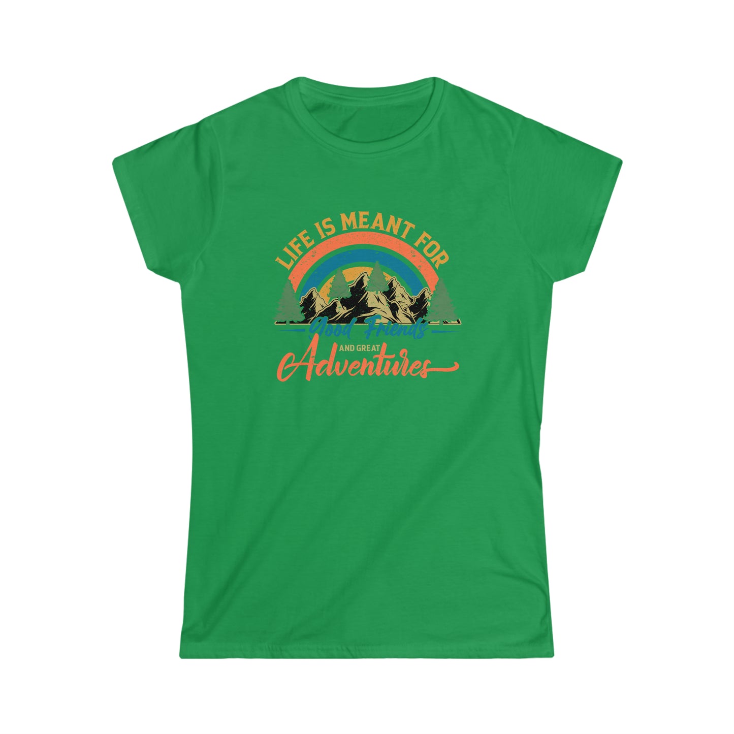 Good Friends Great Adventures - Women's Softstyle Tee - Bigfoot Bigheart Studio