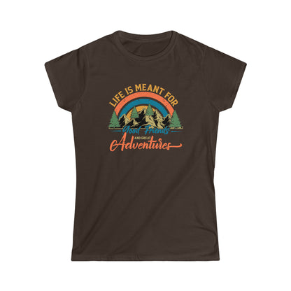 Good Friends Great Adventures - Women's Softstyle Tee - Bigfoot Bigheart Studio