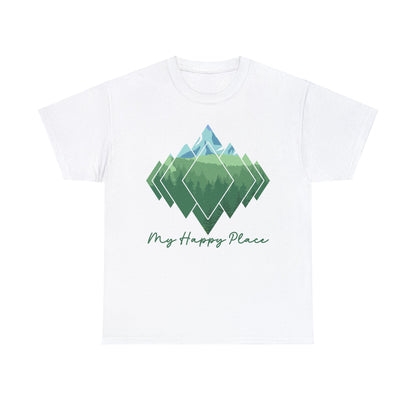 My Happy Place - Mountain Forest - Unisex Heavy Cotton Tee