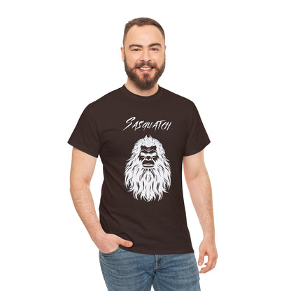 Sasquatch Selfie Adult T-Shirt - Unisex Heavy Cotton Tee