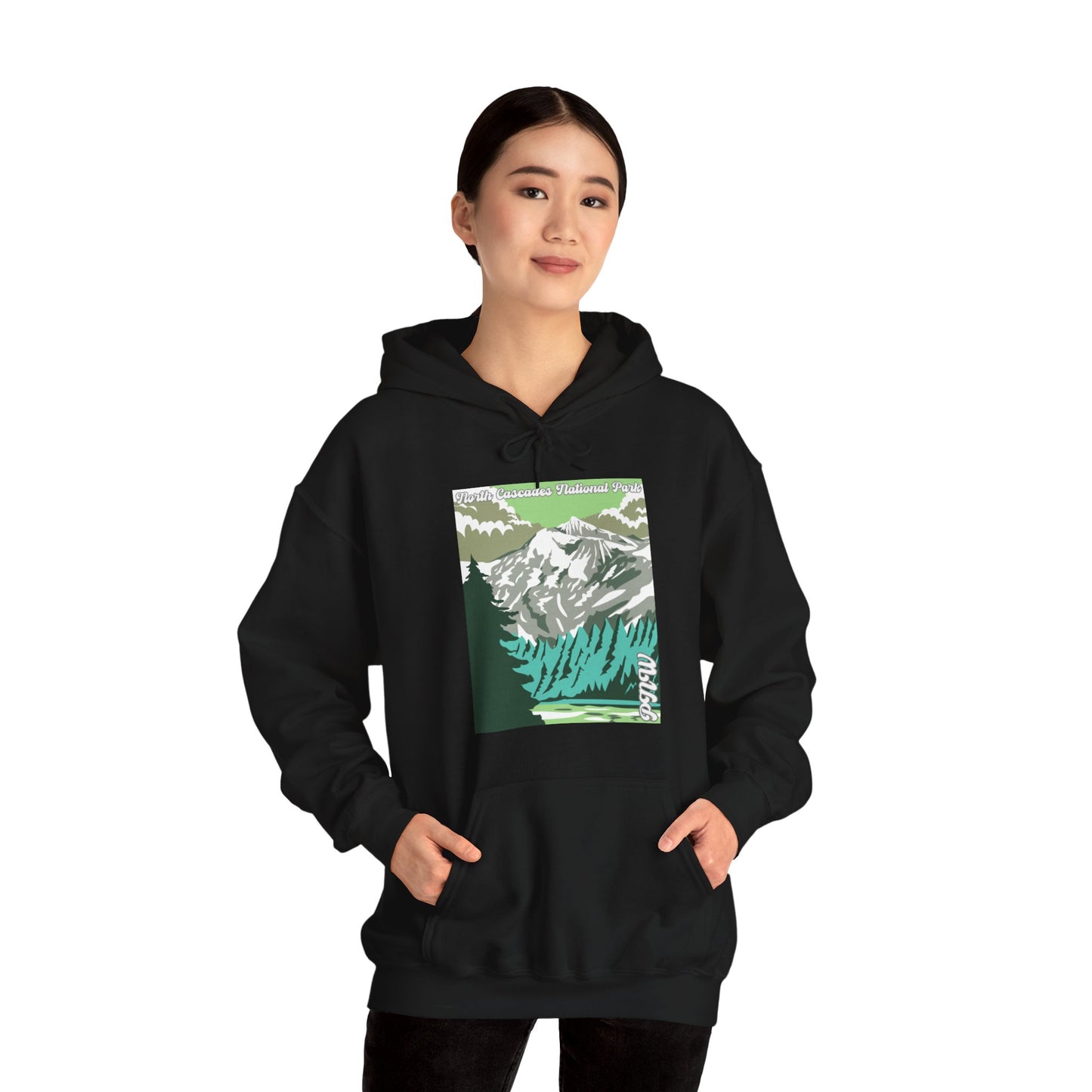 PNW North Cascades National Park Hoodie - Unisex Heavy Blend™ Hooded Sweatshirt