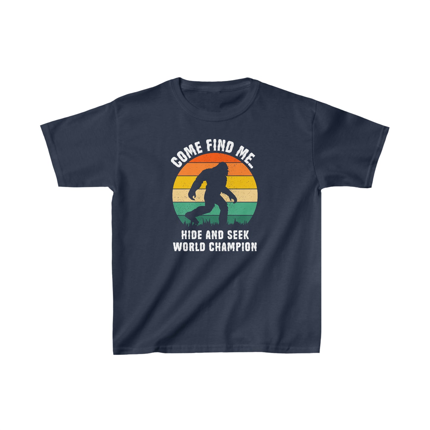 Bigfoot Hide and Seek World Champion - Kids Heavy Cotton™ Tee - Bigfoot Bigheart Studio