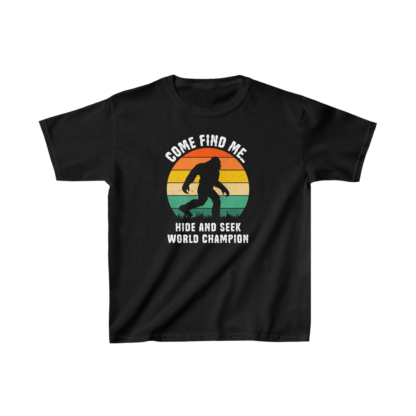 Bigfoot Hide and Seek World Champion - Kids Heavy Cotton™ Tee - Bigfoot Bigheart Studio