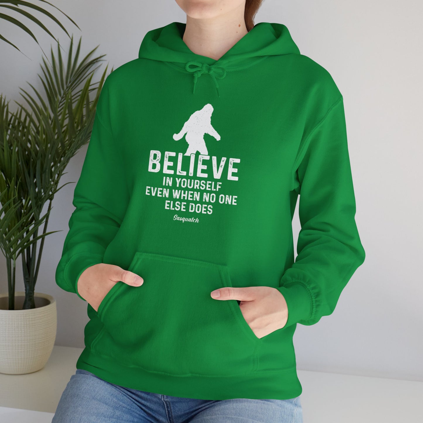 Believe In Yourself Bigfoot Hoodie - Unisex Heavy Blend™ Hooded Sweatshirt