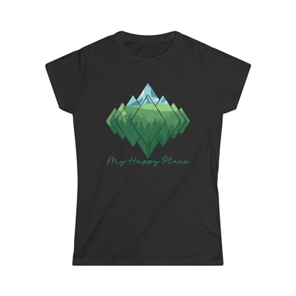 My Happy Place - Mountain Trees - Women's Softstyle Tee