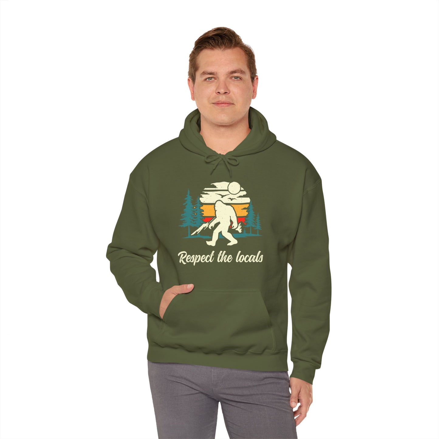 Respect the Locals - Bigfoot | Unisex Heavy Blend Hooded Sweatshirt