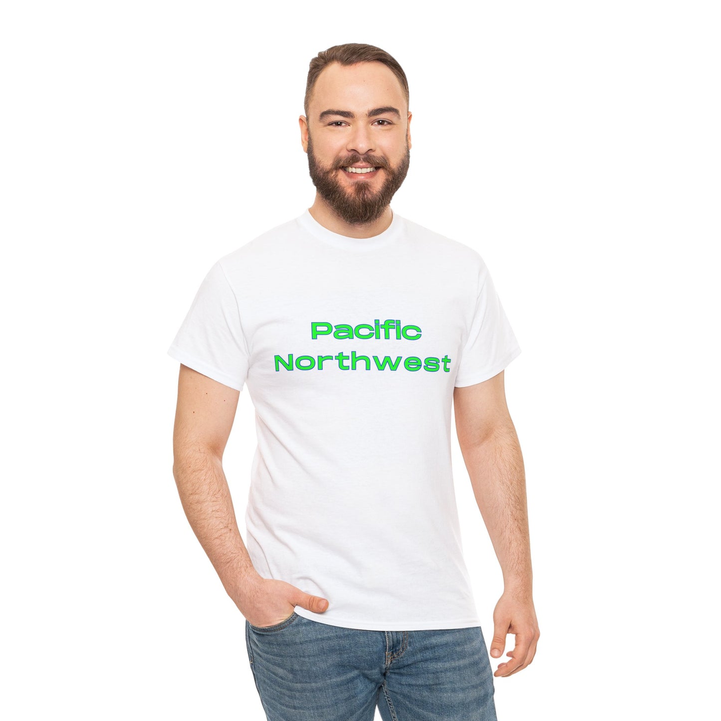 Pacific Northwest Simple T-Shirt - Unisex Heavy Cotton Tee