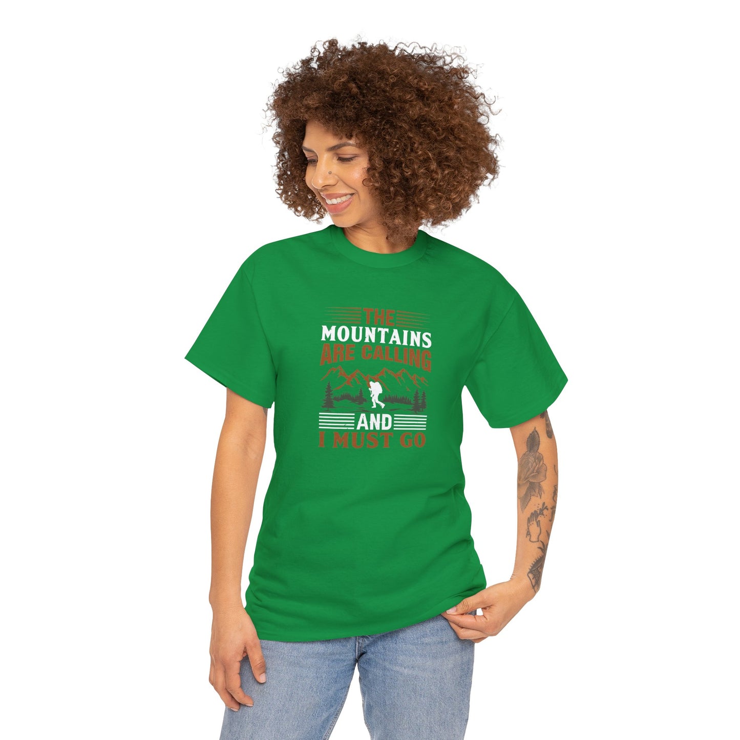 The Mountains are Calling T-Shirt - Unisex Heavy Cotton Tee