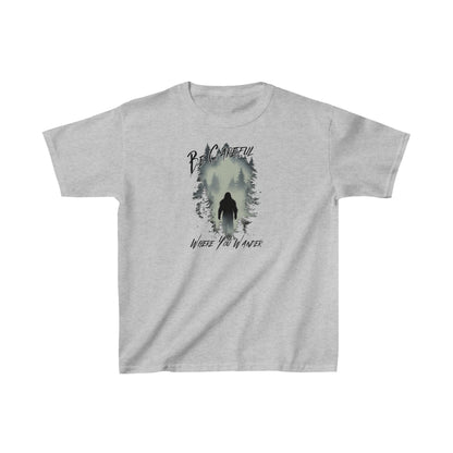 Be Careful Where You Wander | Bigfoot - Kids Heavy Cotton™ Tee