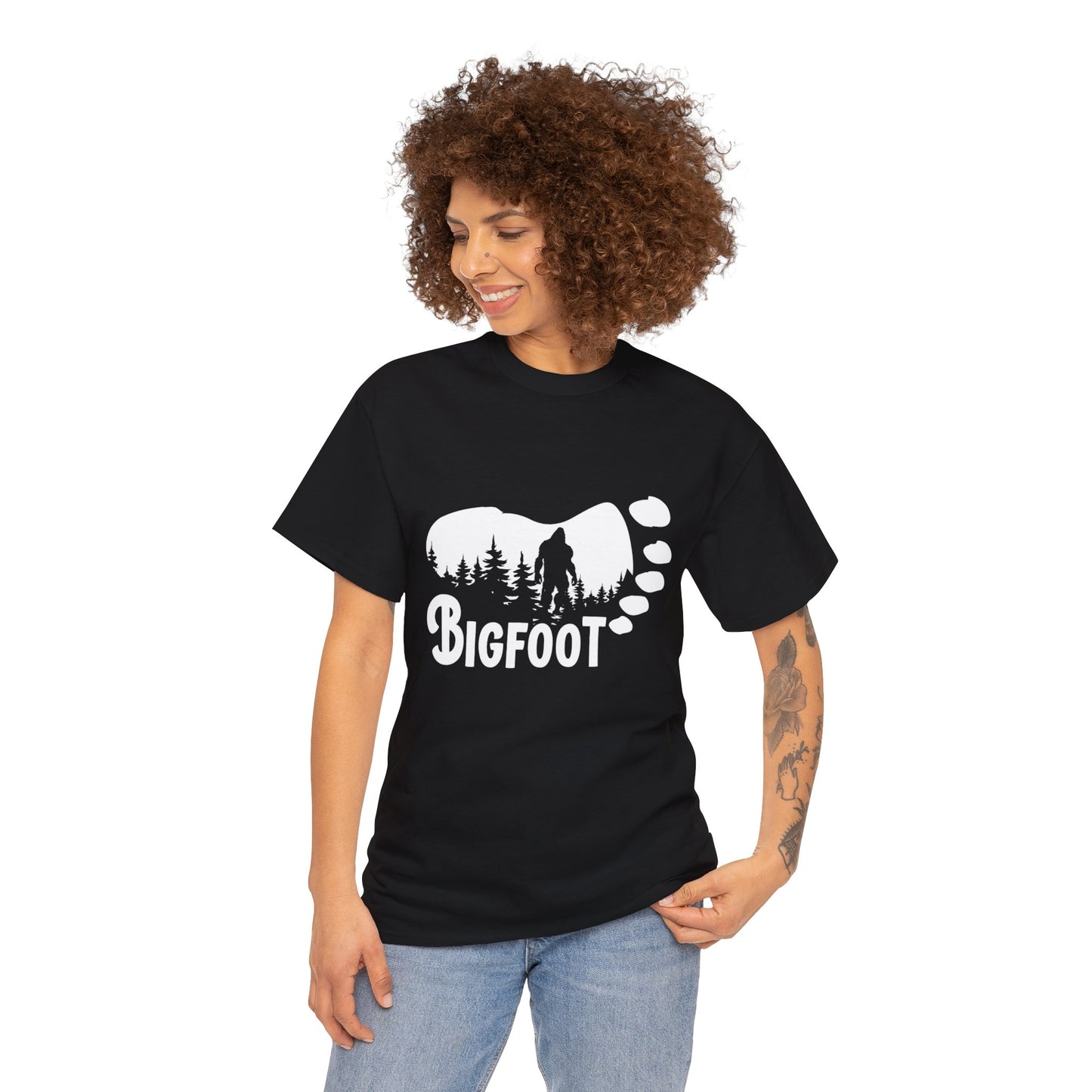 Bigfoot Footprint - Adult Unisex Heavy Cotton Tee