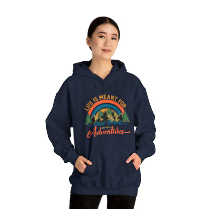 Good Friends Great Adventures - Unisex Heavy Blend™ Hooded Sweatshirt - Bigfoot Bigheart Studio