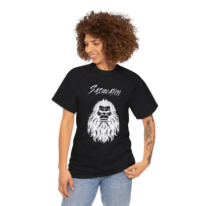 Sasquatch Selfie Adult T-Shirt - Unisex Heavy Cotton Tee