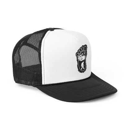 Bigfoot Print with Mountains - Trucker Caps