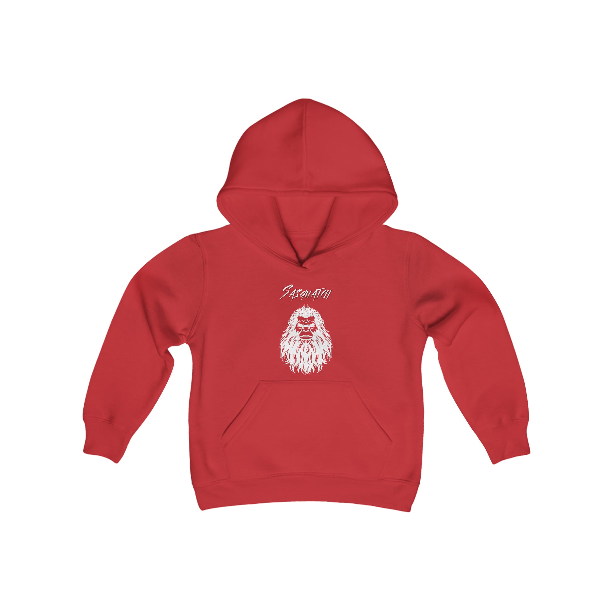 Sasquatch Selfie Kid Hoodie - Youth Heavy Blend Hooded Sweatshirt - Bigfoot Bigheart Studio