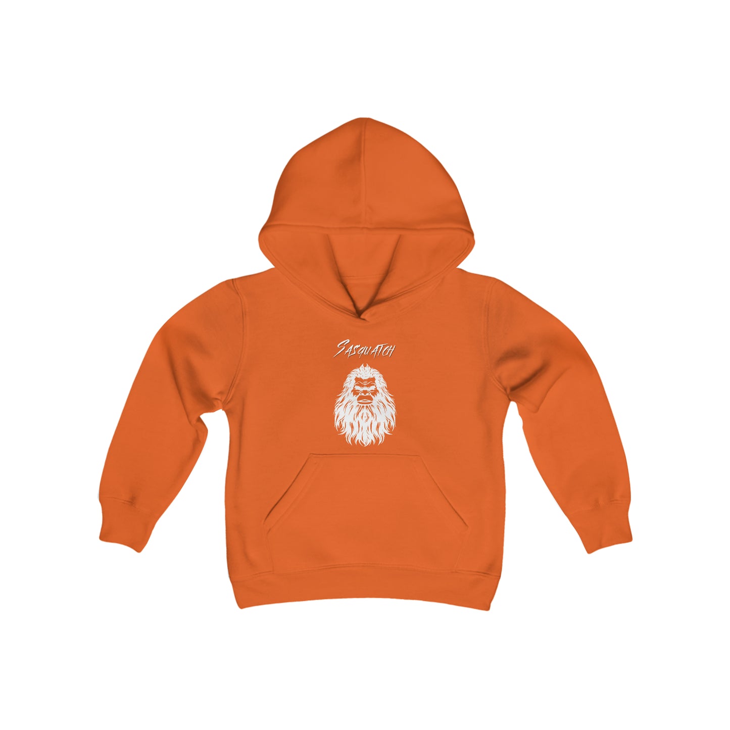 Sasquatch Selfie Kid Hoodie - Youth Heavy Blend Hooded Sweatshirt - Bigfoot Bigheart Studio