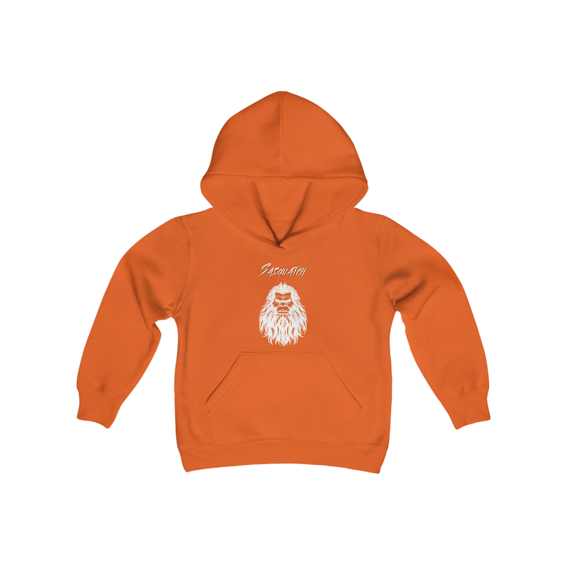 Sasquatch Selfie Kid Hoodie - Youth Heavy Blend Hooded Sweatshirt - Bigfoot Bigheart Studio