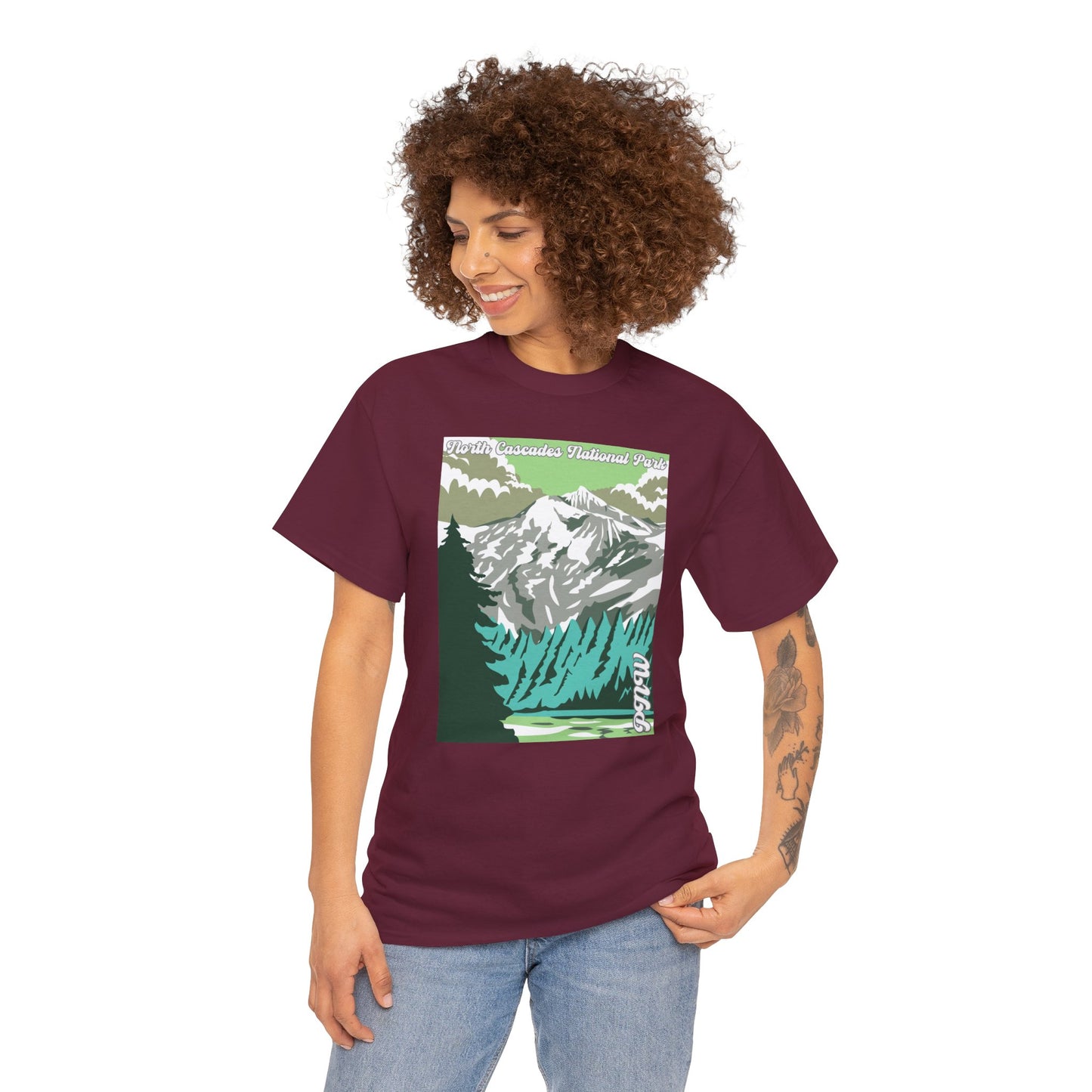 PNW North Cascades National Park T-Shirt - Unisex Heavy Cotton Tee