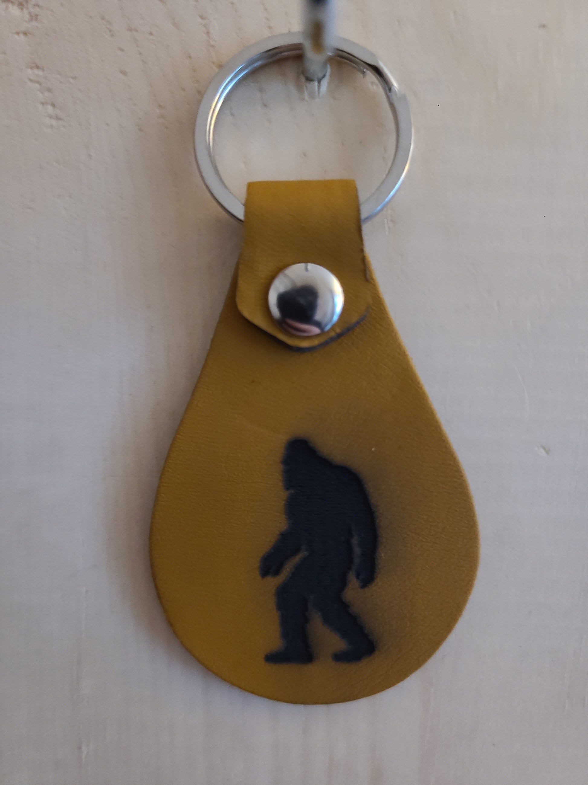 Bigfoot Keychain - Leather - Bigfoot Bigheart Studio