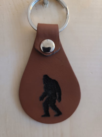 Bigfoot Keychain - Leather - Bigfoot Bigheart Studio