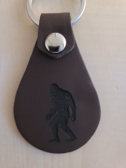 Bigfoot Keychain - Leather - Bigfoot Bigheart Studio