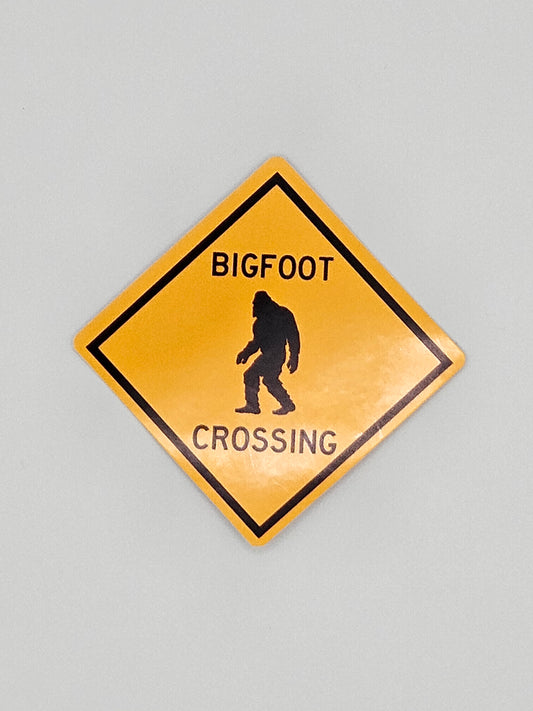 Bigfoot Crossing - Vinyl Sticker - Bigfoot Bigheart Studio