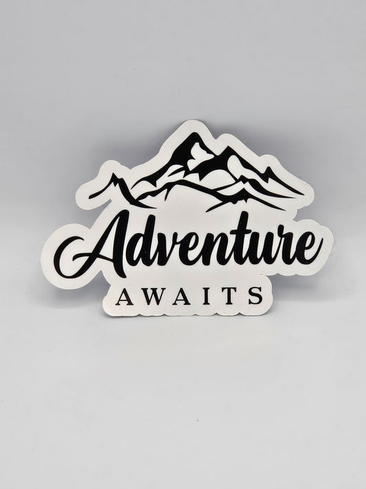 Adventure Awaits Minimalist - Die-Cut Sticker - Bigfoot Bigheart Studio