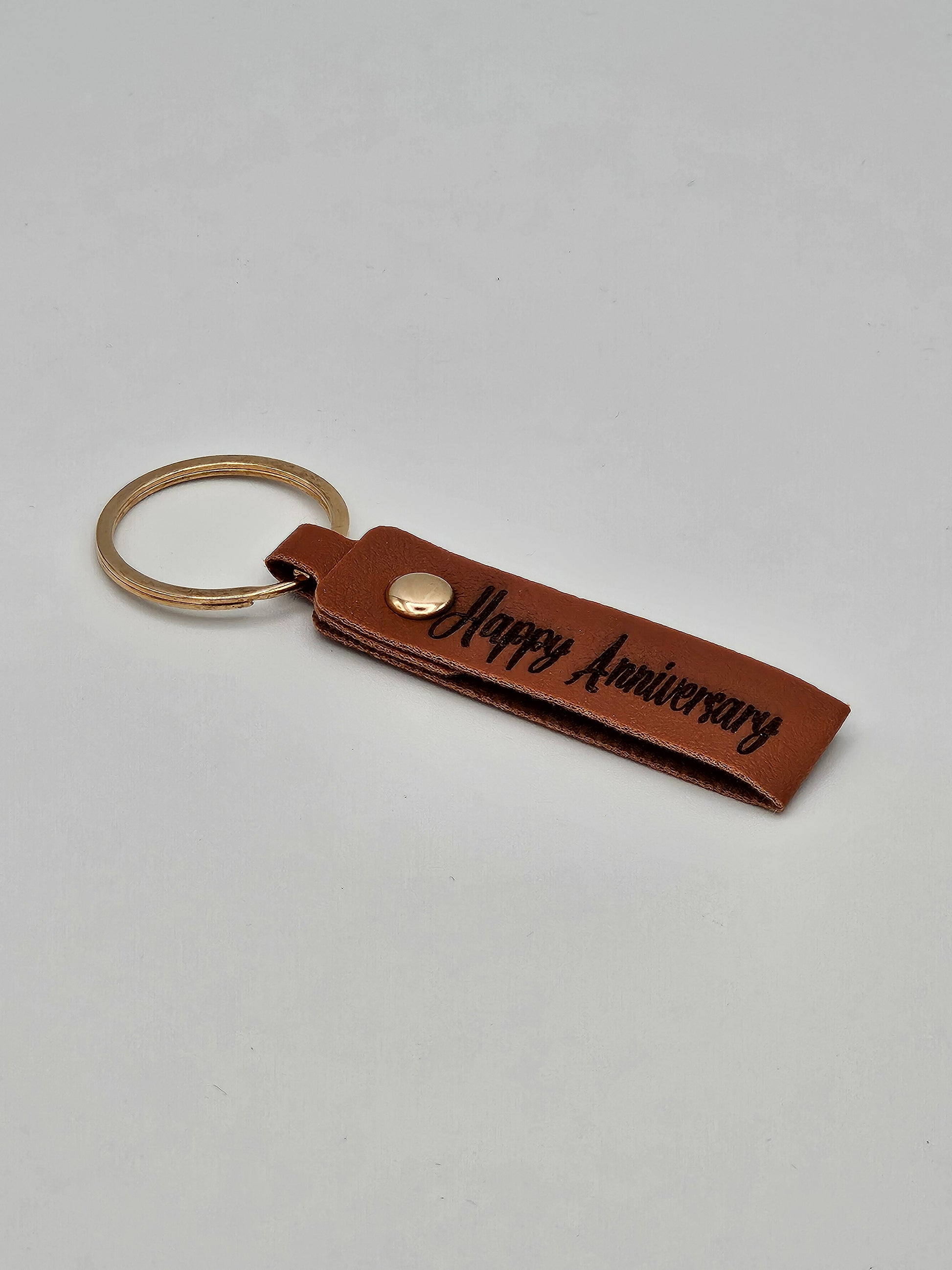 Personalized Leather Keychain - Custom Leather Keychain - Bigfoot Bigheart Studio