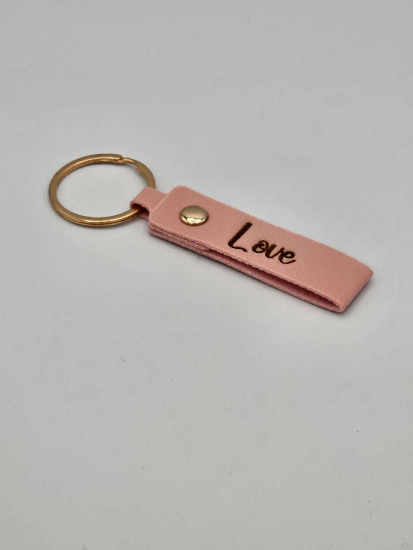 Personalized Leather Keychain - Custom Leather Keychain - Bigfoot Bigheart Studio