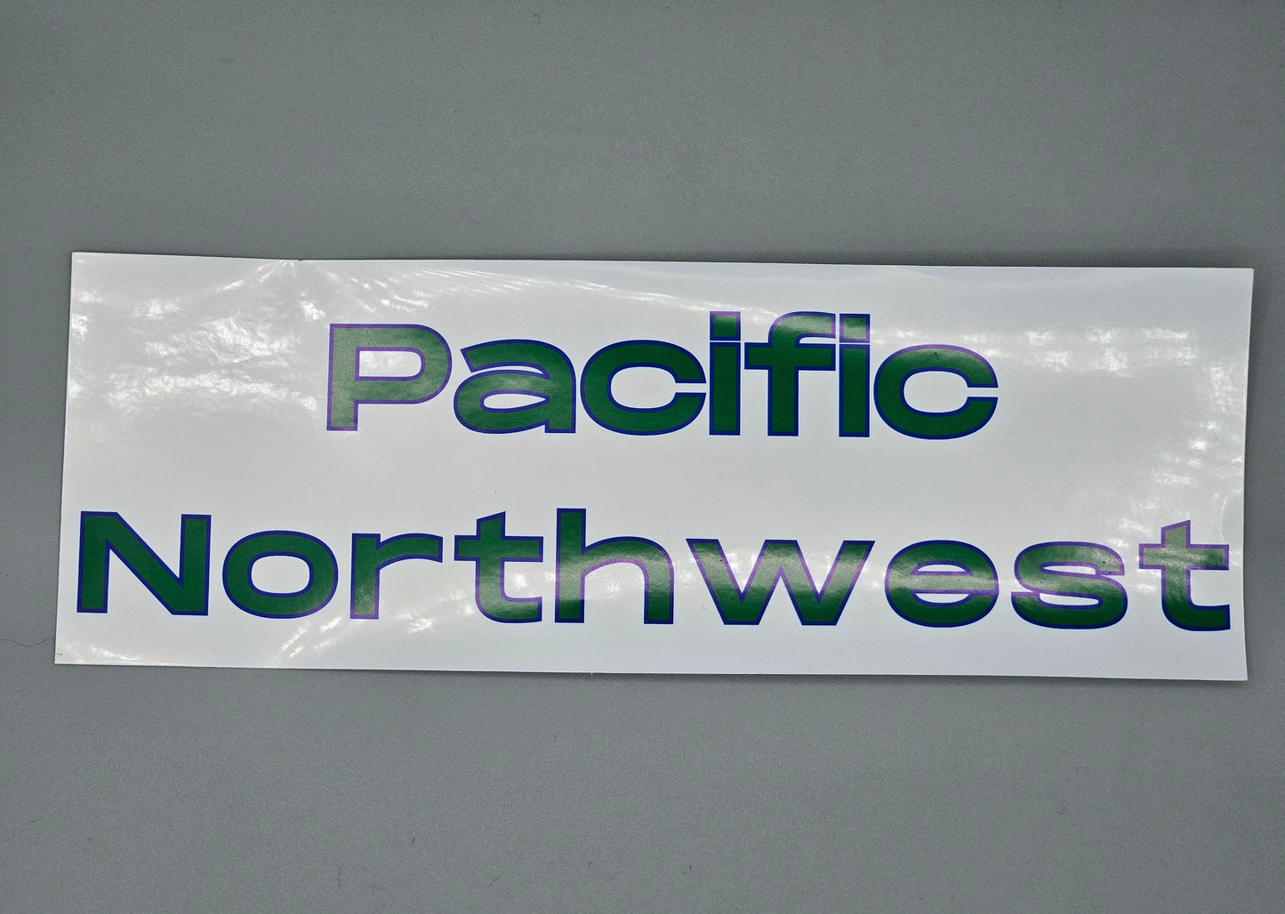 Pacific Northwest Simple | Green with Blue - Die-Cut Sticker