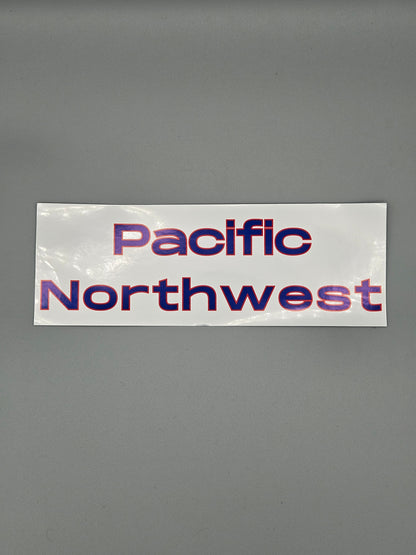 Pacific Northwest Simple | Blue with Red - Die-Cut Sticker