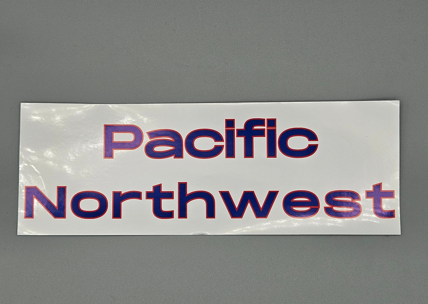 Pacific Northwest Simple | Blue with Red - Die-Cut Sticker