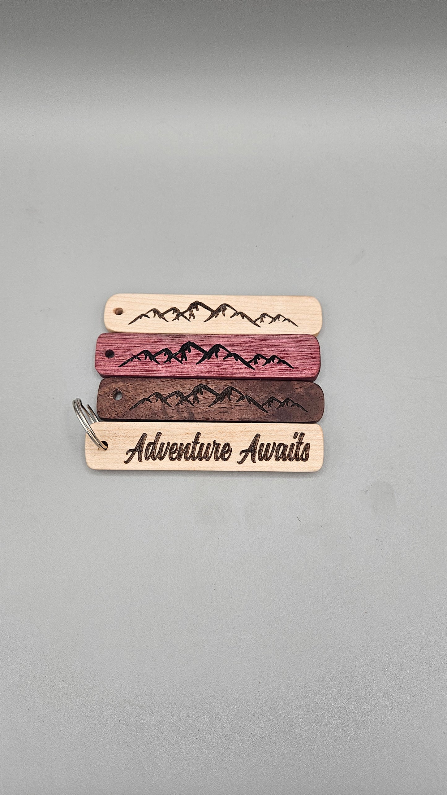 Wood Block Keychain - Adventure Awaits