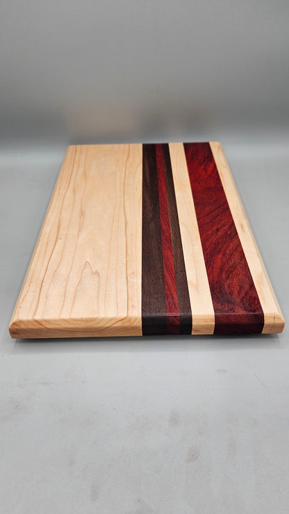 Medium Cutting Board - Padauk, Maple, Walnut