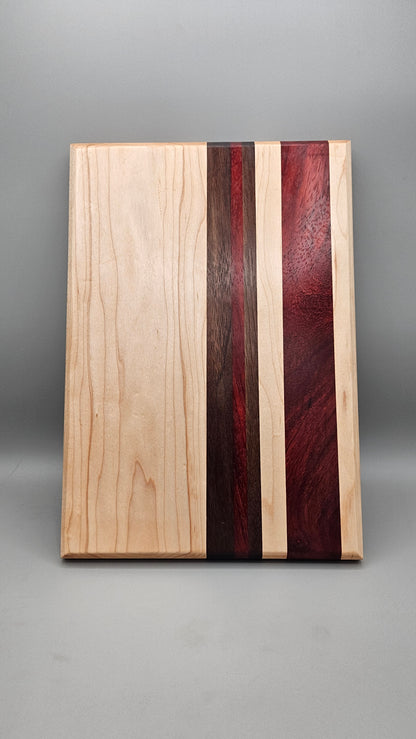 Medium Cutting Board - Padauk, Maple, Walnut