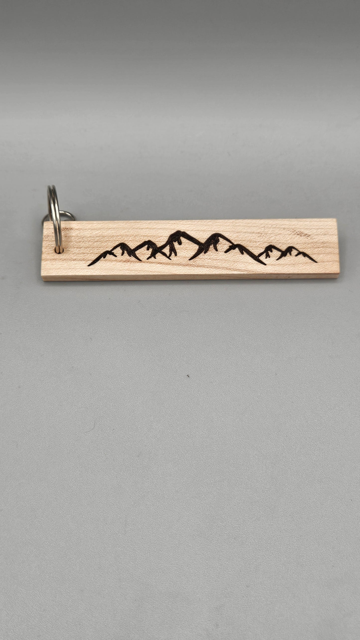 Wood Block Keychain - The Mountains are Calling