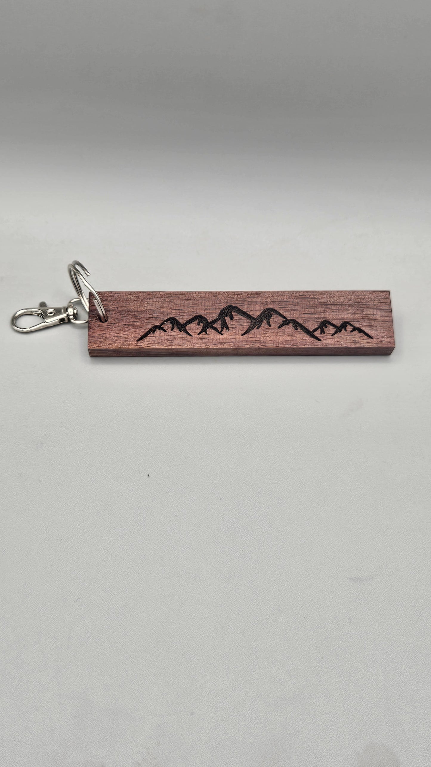 Wood Block Keychain - The Mountains are Calling