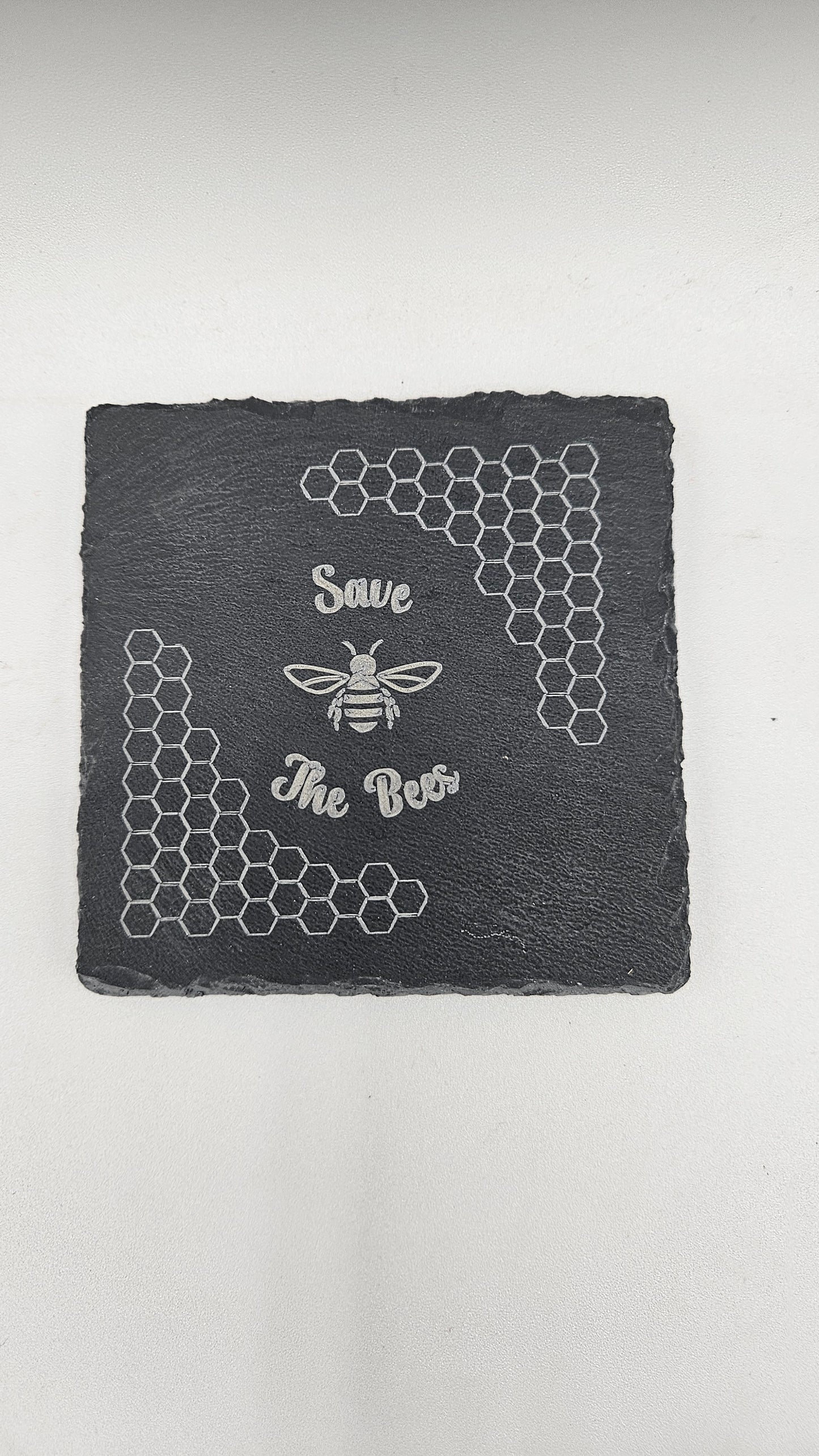 Slate Coasters - Save the Bees