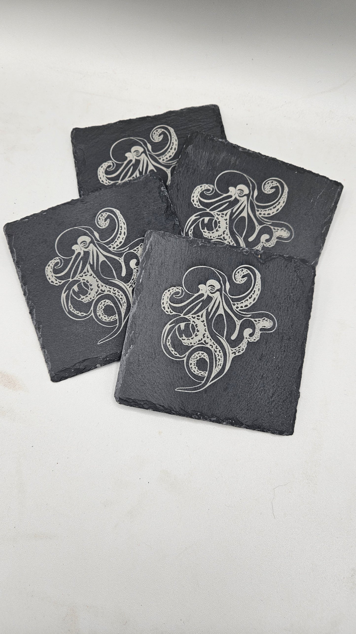 Slate Coasters - Octopus