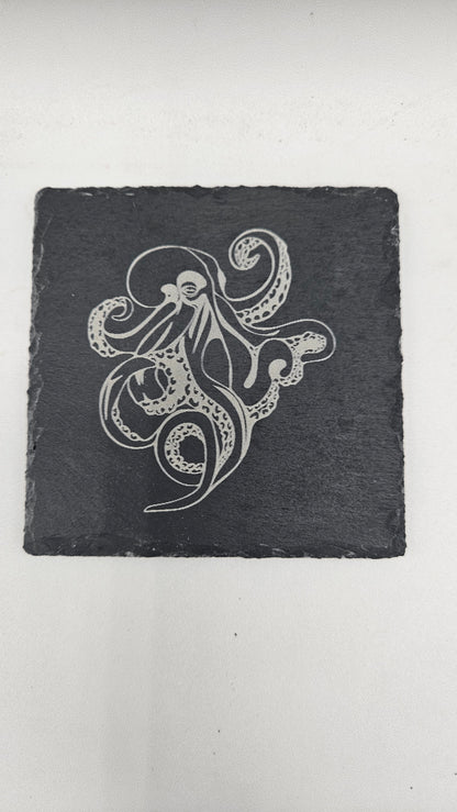 Slate Coasters - Octopus