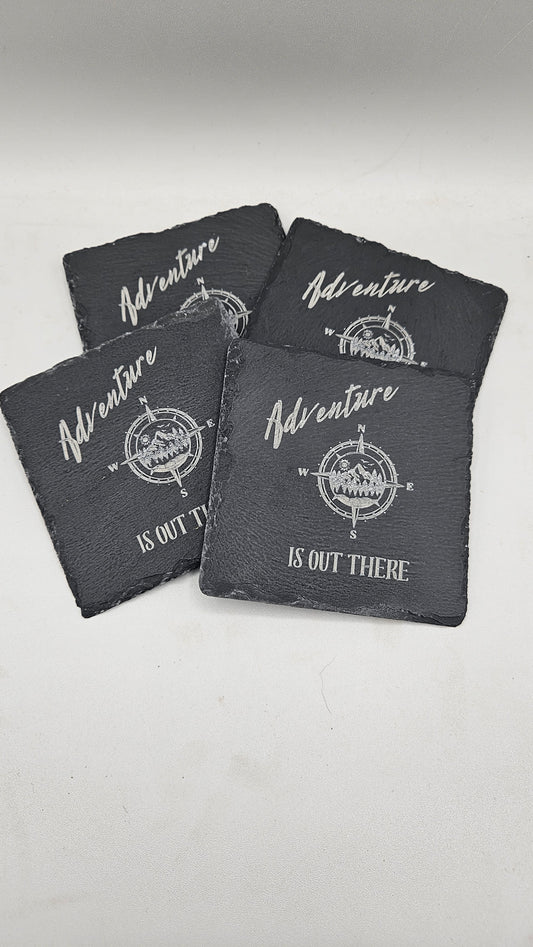 Slate Coasters - Adventure is out There