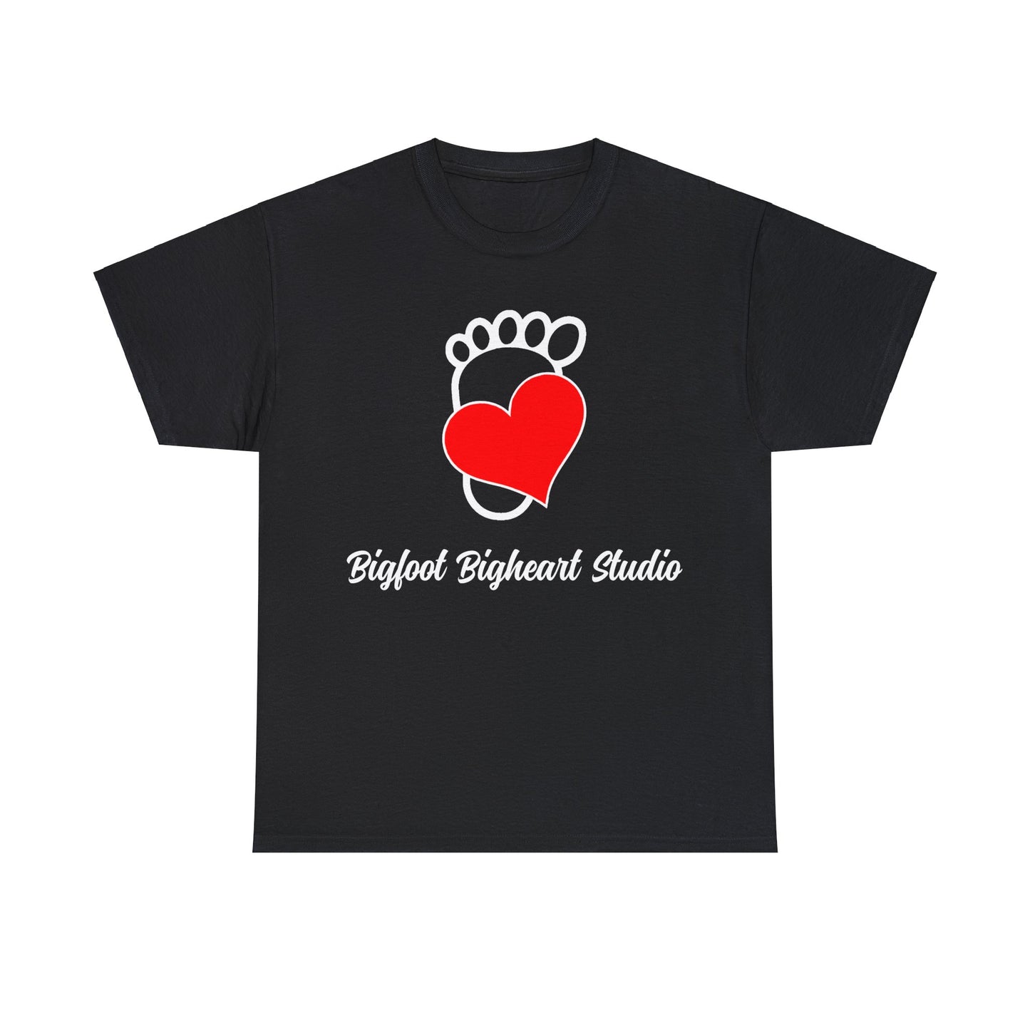 Bigfoot Bigheart Studio Logo Adult T-Shirt - Unisex Heavy Cotton Tee