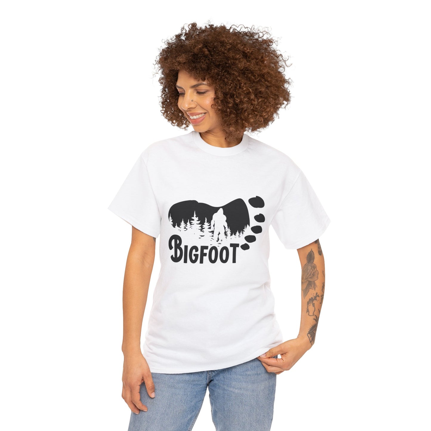 Bigfoot Footprint - Adult Unisex Heavy Cotton Tee