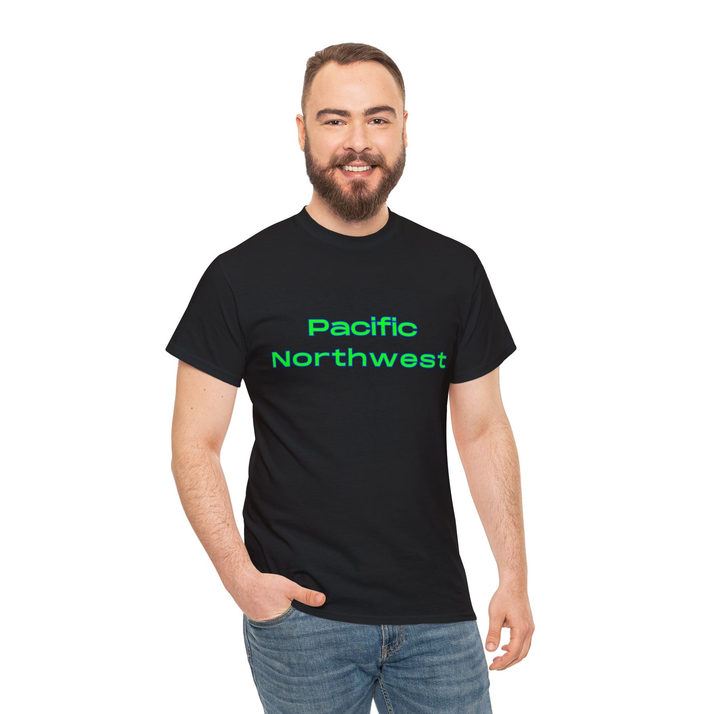 Pacific Northwest Simple T-Shirt - Unisex Heavy Cotton Tee