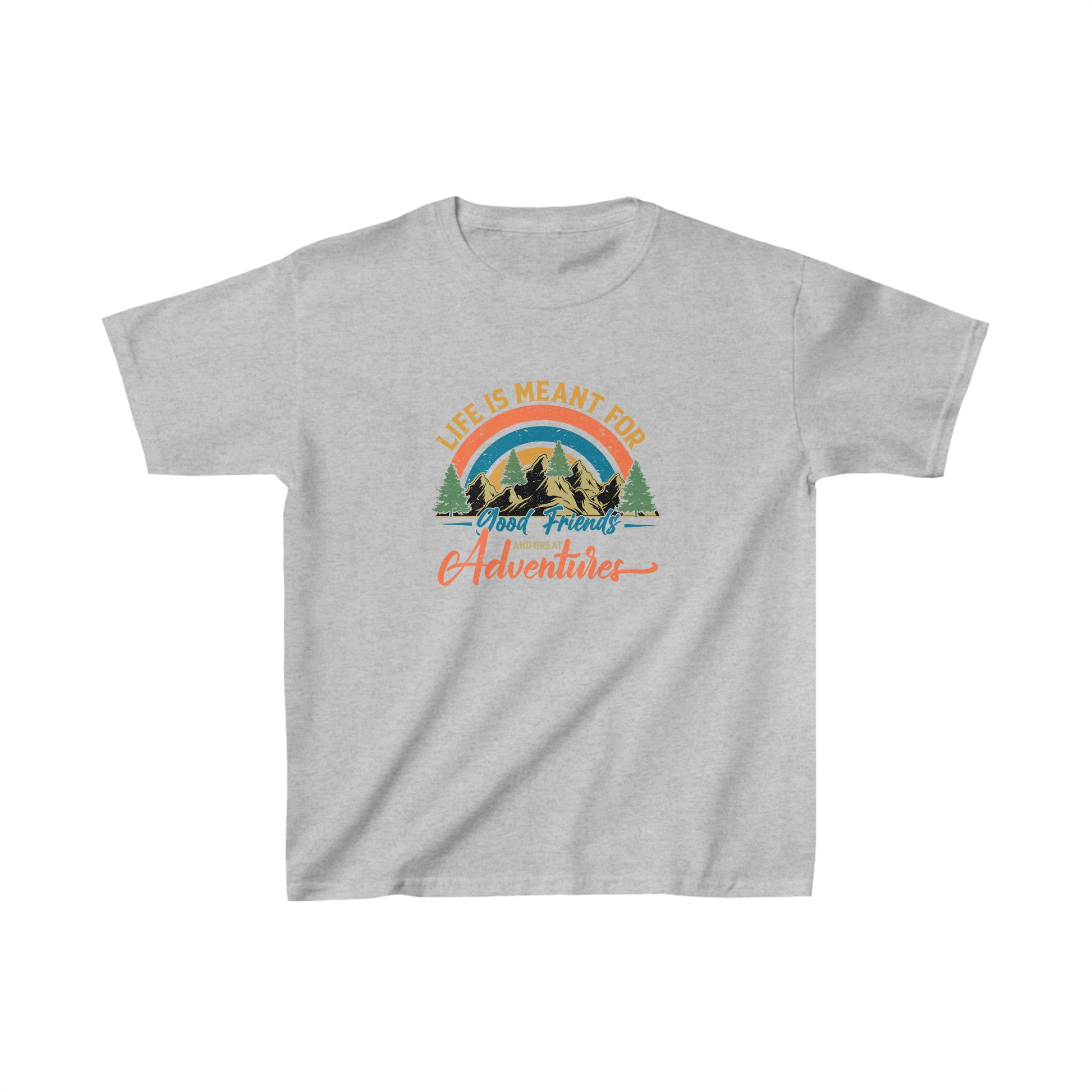 Good Friends and Great Adventures Youth T-Shirt - Kids Heavy Cotton™ Tee - Bigfoot Bigheart Studio