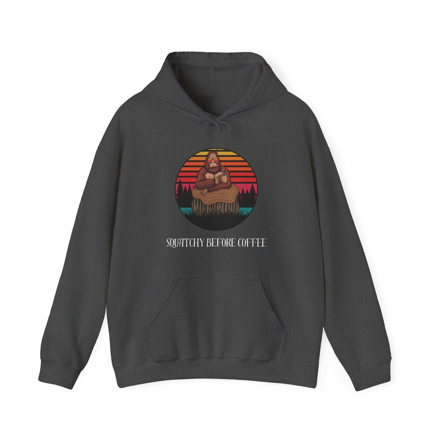 Squatchy Before Coffee | Adult Hooded Sweatshirt